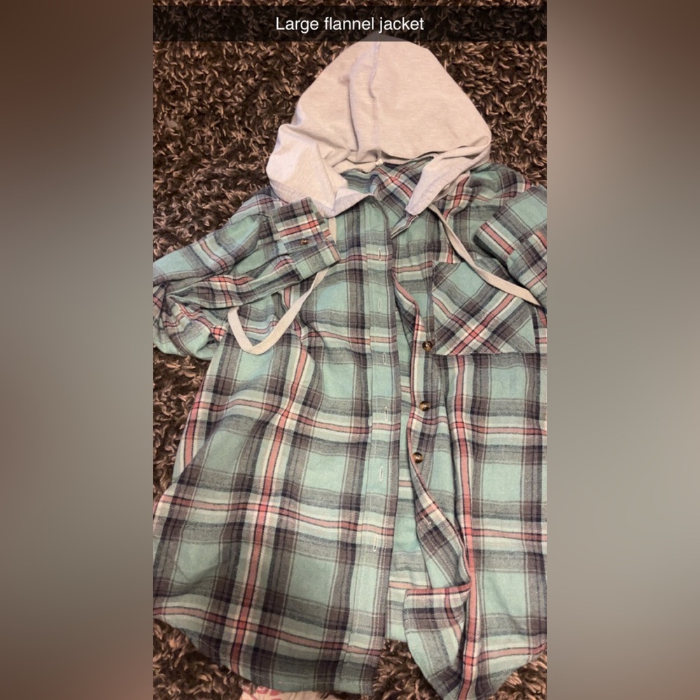 Plaid Hooded Shirt Jacket